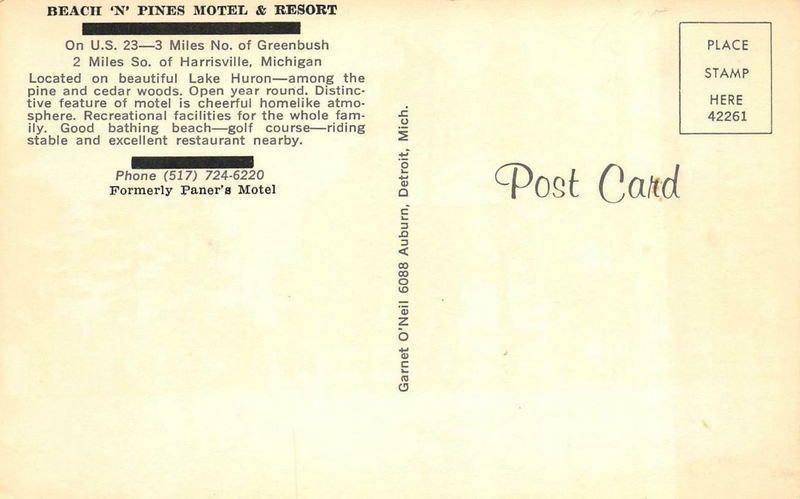 Paners Motel - Old Postcard (newer photo)